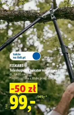 Lidl FISKARS Teleskopowy sekator nożycowy oferta