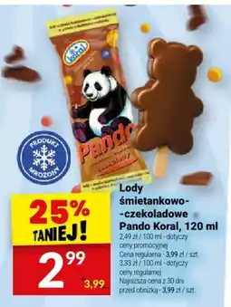 Twój Market Lody śmietankowo-czekoladowe Pando Koral oferta