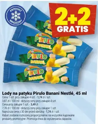 Lody na patyku Pirulo Banani Nestlé