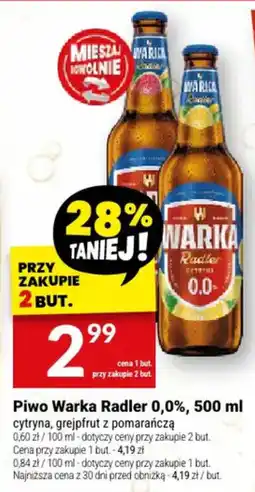 Twój Market Piwo Warka Radler 0,0% oferta
