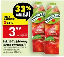 Twój Market Sok 100% jabłkowy karton Tymbark oferta