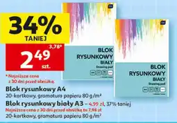Auchan Blok rysunkowy biały A4 oferta