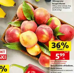 Auchan Brzoskwinie układane, duże owoce oferta