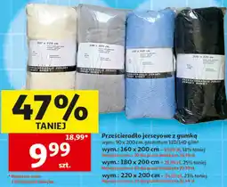 Auchan Prześcieradło jerseyowe z gumką wym.: 90 x 200 cm oferta