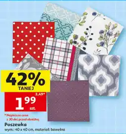 Auchan Poszewka bawełniana wym.: 40 x 40 cm oferta