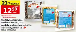 Auchan Migdały blanszowane smażone, bez soli, migdały prażone, bez soli lub orzechy pekan Auchan oferta