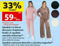 Auchan Spodnie lub bluza dresowa z kapturem Fendi lub spodnie szerokie welurowe oferta