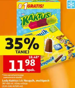 Auchan Lody Kaktus lub Nesquik, multipack oferta