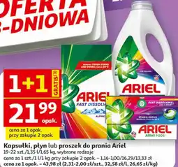 Auchan Kapsułki, płyn lub proszek do prania Ariel oferta