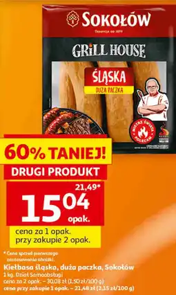 Auchan Kiełbasa śląska, duża paczka, Sokołów oferta