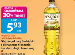 Auchan Olej rzepakowy Beskidzki z pierwszego tłoczenia, bez ekstrakcji chemicznej oferta