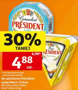 Auchan Ser pleśniowy Président camembert lub brie oferta