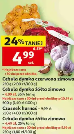 Auchan Cebula dymka czerwona zimowa, Cebula dymka żółta zimowa lub Czosnek harnaś oferta