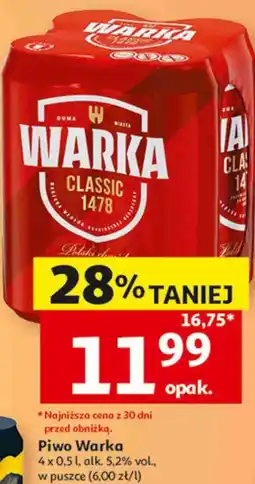 Auchan Piwo Warka oferta