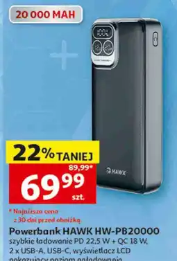 Auchan Powerbank HAWK HW-PB20000 oferta