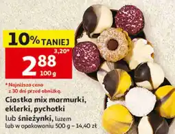 Auchan Ciastka mix marmurki, eklerki, pychotki lub śnieżynki oferta