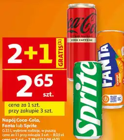 Auchan Napój Coca-Cola, Fanta lub Sprite oferta
