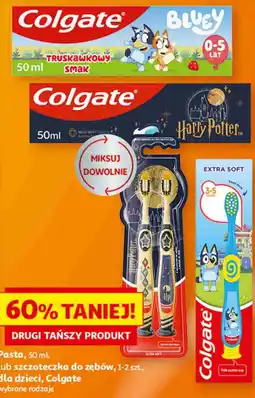 Auchan Pasta lub szczoteczka do zębów dla dzieci Colgate oferta