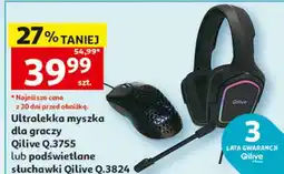Auchan Ultralekka myszka dla graczy Qilive Q.3755 lub podświetlane słuchawki Qilive Q.3824 oferta