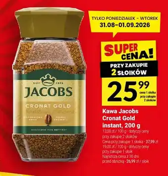 Twój Market Kawa rozpuszczalna Jacobs Cronat Gold instant oferta