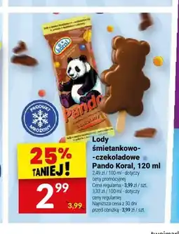 Twój Market Lody śmietankowo-czekoladowe Pando oferta