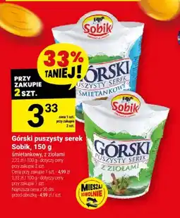 Twój Market Górski puszysty serek śmietankowy Sobik oferta