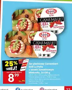 Twój Market Ser pleśniowy Camembert Grill La Polle z sosem żurawinowym Mlekovita 2-pak oferta
