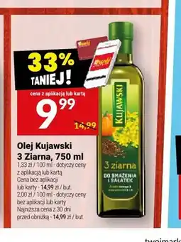 Twój Market Olej rzepakowy Kujawski 3 Ziarna oferta
