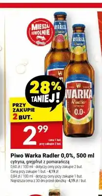Twój Market Piwo bezalkoholowe Warka Radler cytryna oferta