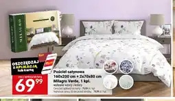 Twój Market Pościel satynowa Milagro Verde 160x200 cm + 2x70x80 oferta