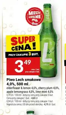Twój Market Piwo Lech smakowe elderflower & lemon 4,0% oferta