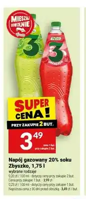 Twój Market Napój gazowany 20% soku Zbyszko 3 Cytryny oferta