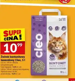 Twój Market Żwirek bentonitowy lawendowy Cleo oferta