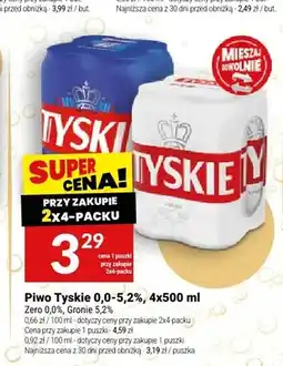 Twój Market Piwo bezalkoholowe Tyskie 4-pak oferta