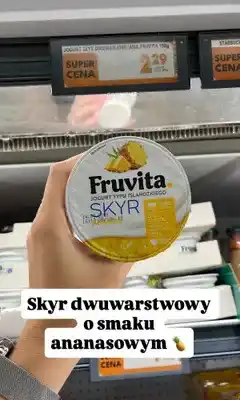 Biedronka Jogurt Skyr dwuwarstwowy Fruvita ananas oferta