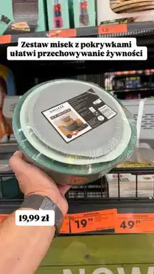 Biedronka Zestaw 3 misek z pokrywkami Smukee Home oferta
