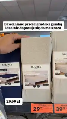Biedronka Prześcieradło bawełniane jersey Smukee Home 160x200 cm oferta