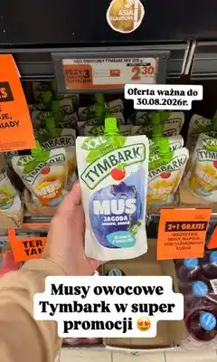 Biedronka Mus owocowy Tymbark jagoda, jabłko, banan oferta