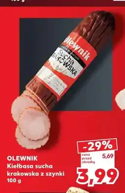 Kaufland Kiełbasa sucha krakowska z szynki Olewnik oferta