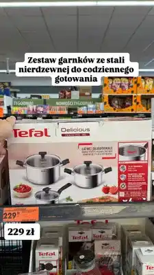 Biedronka Zestaw garnków Tefal Delicious oferta