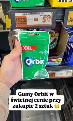 Biedronka Guma do żucia Orbit Spearmint oferta