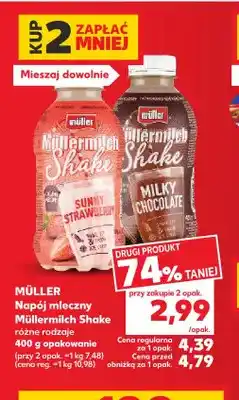 Kaufland Napój mleczny Müllermilch Shake Sunny Strawberry Müller oferta