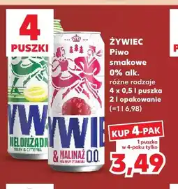 Kaufland Piwo bezalkoholowe smakowe Żywiec Melonżada 4-pak oferta
