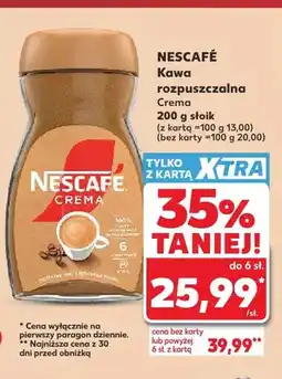 Kaufland Kawa rozpuszczalna Nescafé Crema oferta