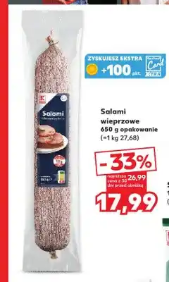 Kaufland Salami wieprzowe K-Classic oferta