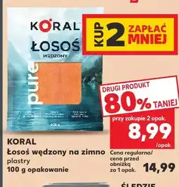 Kaufland Łosoś wędzony na zimno plastry oferta