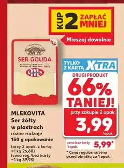 Kaufland Ser żółty w plastrach Mlekovita oferta