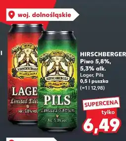 Kaufland Piwo Hirschberger Lager oferta