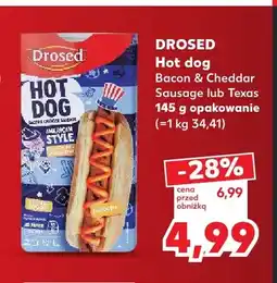 Kaufland Hot dog Bacon & Cheddar Sausage Drosed oferta