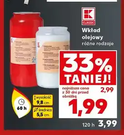 Kaufland Wkład olejowy K-Classic 60h oferta